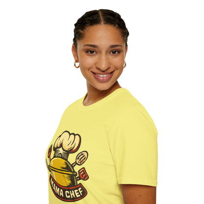 Mama Chef Unisex Softstyle T-Shirt, Cooking Gift, Foodie Apparel, Chef Shirt, Kitchen Lover Tee, Culinary Humor