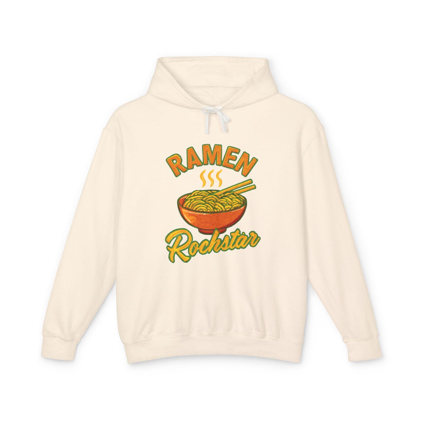 Ramen Rockstar Hoodie | Unisex Lightweight Sweatshirt, Foodie Gift, Fun Fashion, Cozy Wear, Casual Style, Unique Apparel