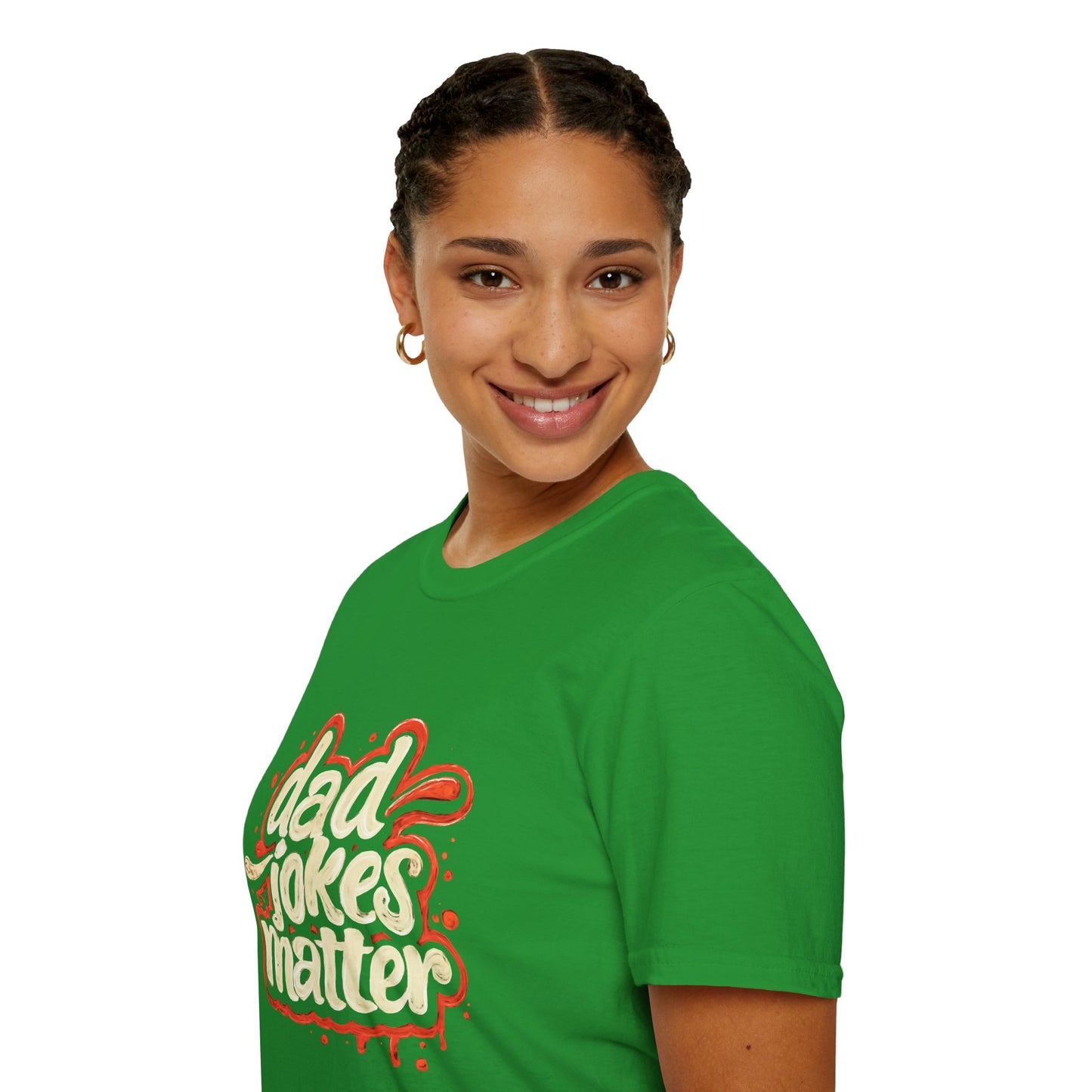 Dad Jokes Matter T-Shirt - Funny Gift for Dads, Father’s Day Apparel, Unisex Softstyle Tee, Humorous Dad T-Shirt, Casual Wear