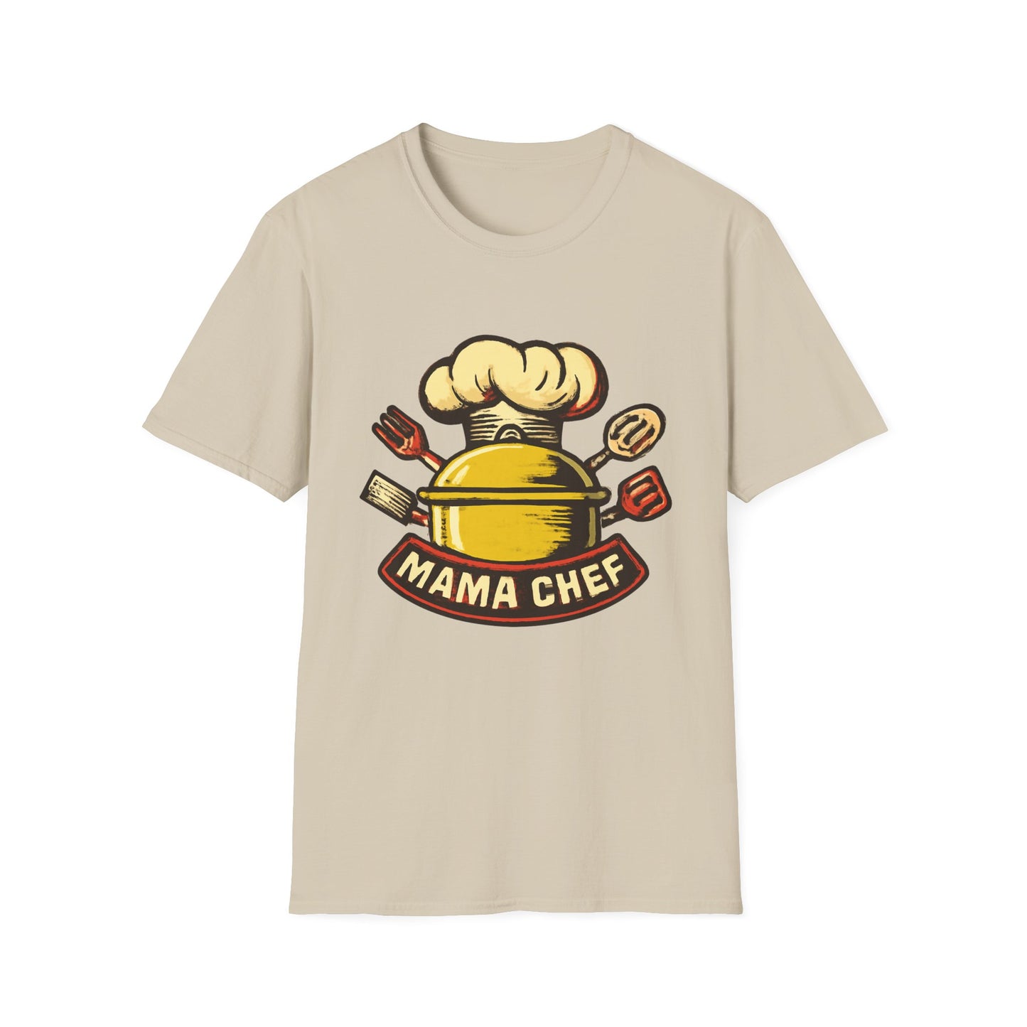 Mama Chef Unisex Softstyle T-Shirt, Cooking Gift, Foodie Apparel, Chef Shirt, Kitchen Lover Tee, Culinary Humor