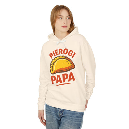 Funny Pierogi Papa Unisex Lightweight Hoodie, Foodie Apparel, Gift for Dad, Family Reunion, Casual Wear, Kitchen Lover