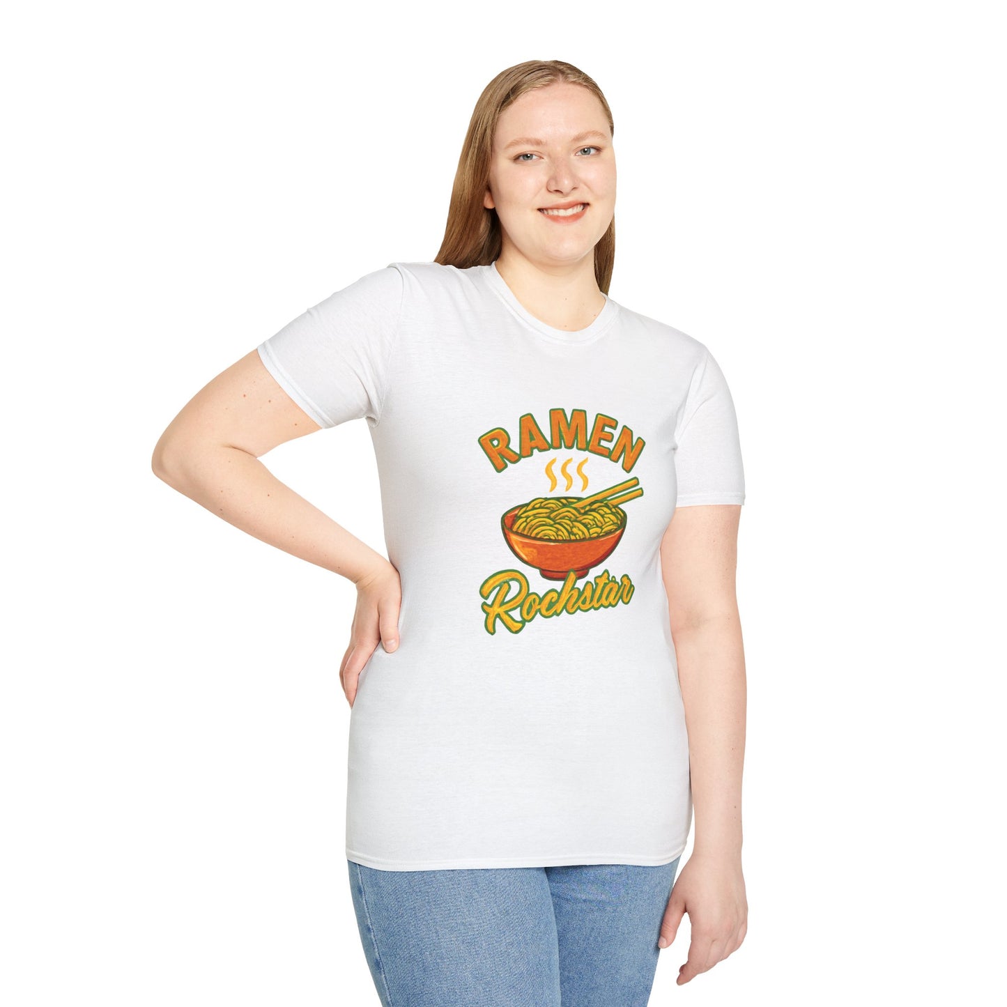 Ramen Rockstar Unisex T-Shirt, Funny Foodie Top, Gift for Sushi Lovers, Casual Wear, Kitchen Apparel, Foodie Tee