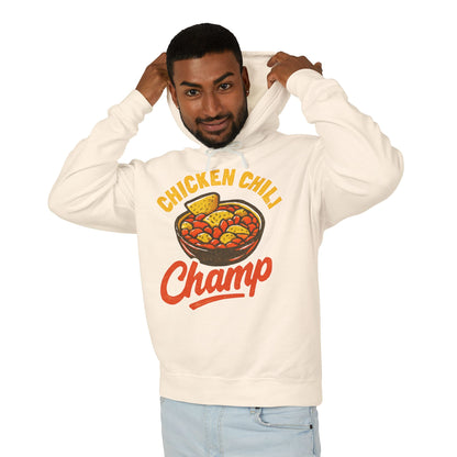 Chicken Chili Champ Unisex Lightweight Hooded Sweatshirt, Perfect for Foodies, Cooking Events, Gifts for Chefs, Winter Wear, Casual Style