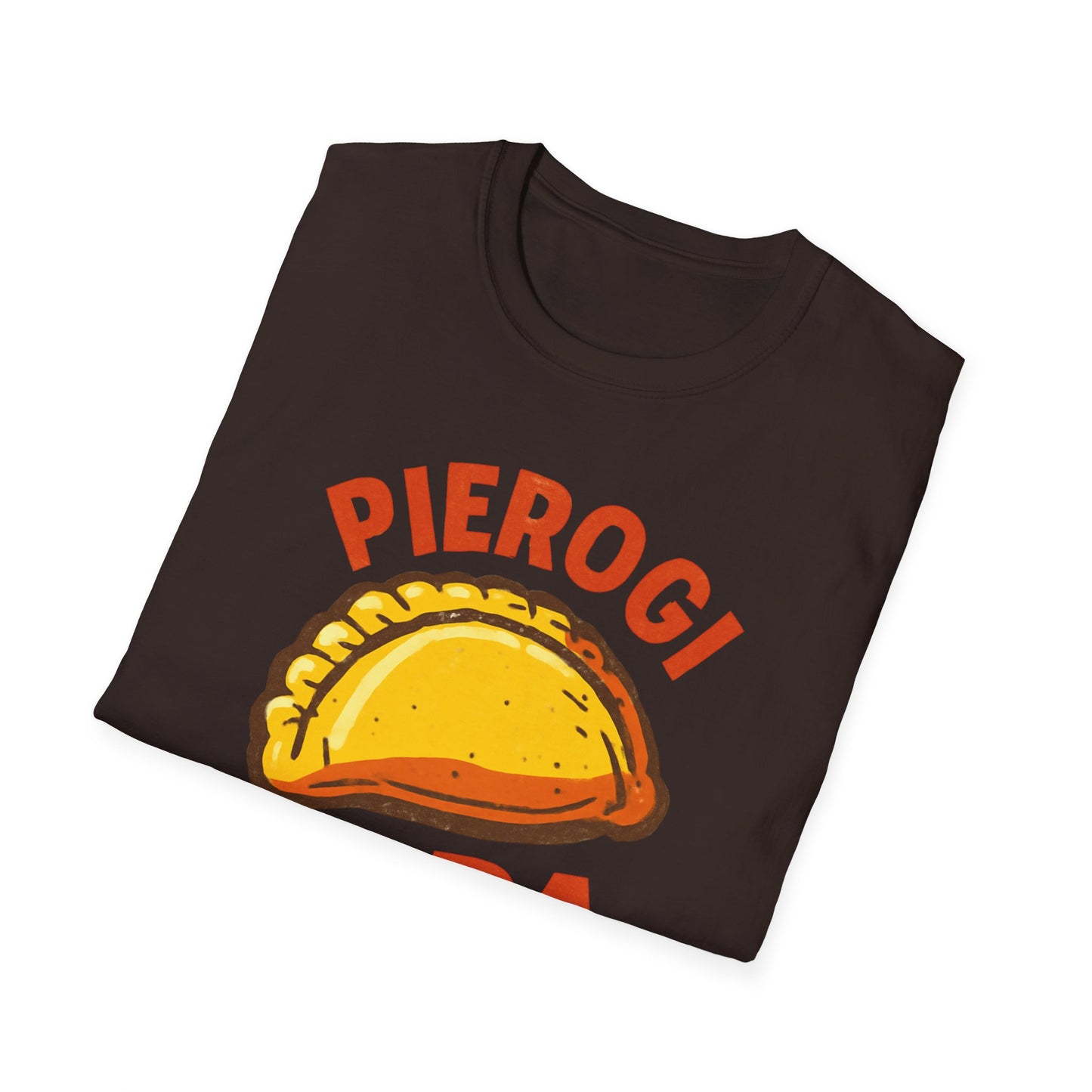 Pierogi Papa Unisex Softstyle T-Shirt, Funny Foodie Gift, Dad's Day Shirt, Family Gathering Apparel, Potluck Party Tee