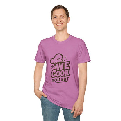 Chef's Humor T-Shirt, Funny Cooking Top, We Cook You Eat Tee, Gift for Foodies, Unisex Kitchen Shirt