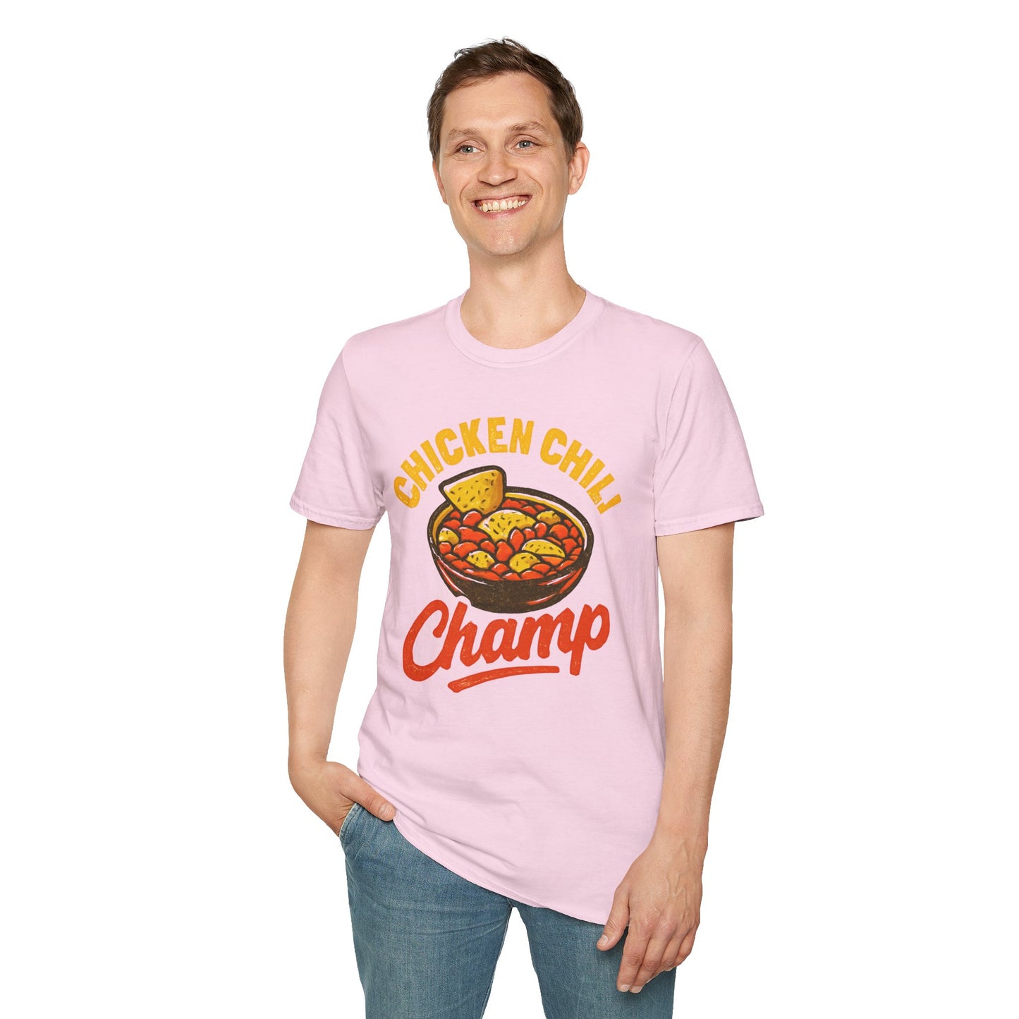 Chicken Chili Champ T-Shirt, Funny Cooking Shirt, Unisex Graphic Tee, Gift for Food Lovers, Casual Wear, Kitchen Humor