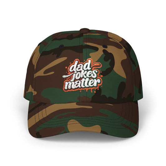 Camo Dad Cap, Stylish Father's Day Gift, Casual Outdoor Hat, Perfect for Dad Jokes Lovers, Great Everyday Wear