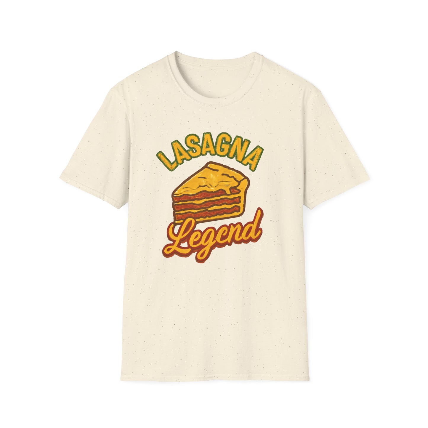 Lasagna Legend Unisex Softstyle T-Shirt, Fun Foodie Tee, Cooking Humor Shirt, Gift for Chefs, Casual Everyday Wear