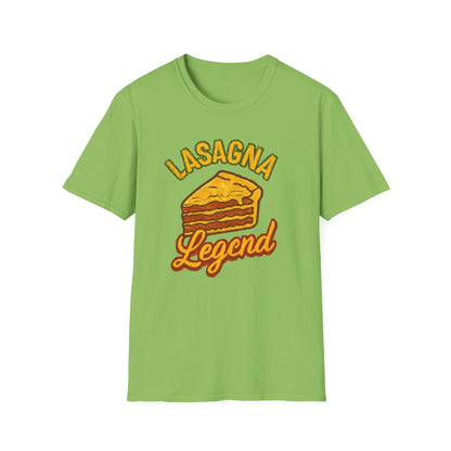 Lasagna Legend Unisex Softstyle T-Shirt, Fun Foodie Tee, Cooking Humor Shirt, Gift for Chefs, Casual Everyday Wear