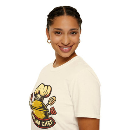 Mama Chef Unisex Softstyle T-Shirt, Cooking Gift, Foodie Apparel, Chef Shirt, Kitchen Lover Tee, Culinary Humor