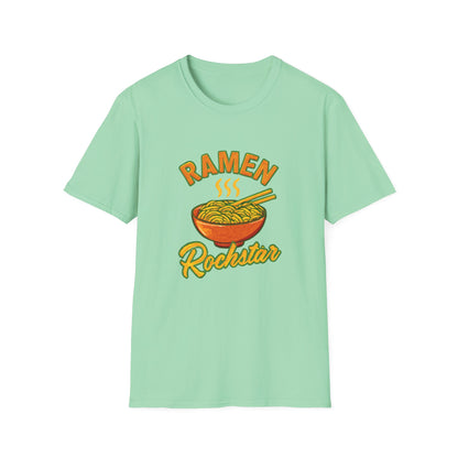 Ramen Rockstar Unisex T-Shirt, Funny Foodie Top, Gift for Sushi Lovers, Casual Wear, Kitchen Apparel, Foodie Tee