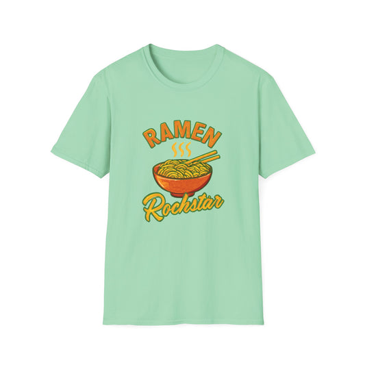 Ramen Rockstar Unisex T-Shirt, Funny Foodie Top, Gift for Sushi Lovers, Casual Wear, Kitchen Apparel, Foodie Tee