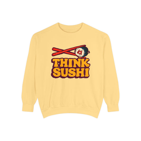 Sushi-Inspired Unisex Sweatshirt - Cozy & Fun, Perfect for Foodies, Casual Wear, Gifts for Sushi Lovers, Food-Themed Apparel