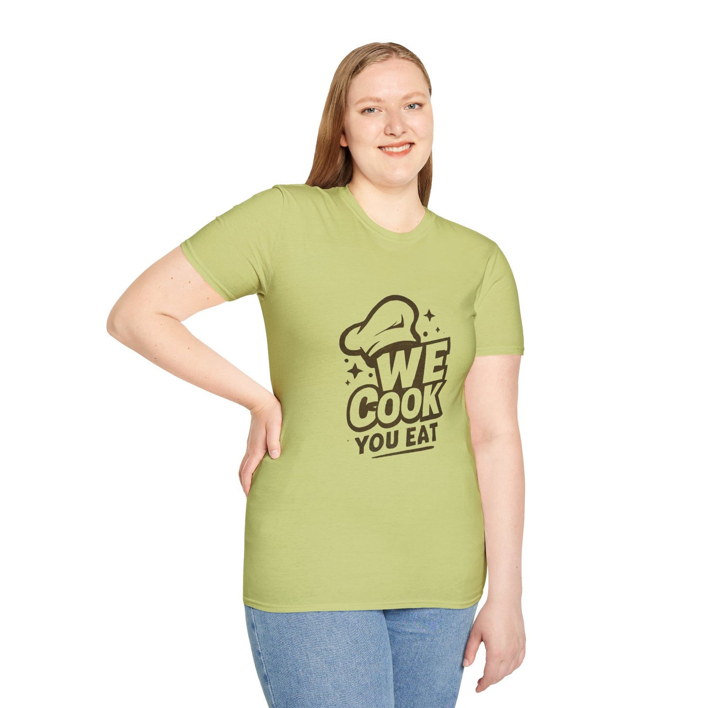 Chef's Humor T-Shirt, Funny Cooking Top, We Cook You Eat Tee, Gift for Foodies, Unisex Kitchen Shirt