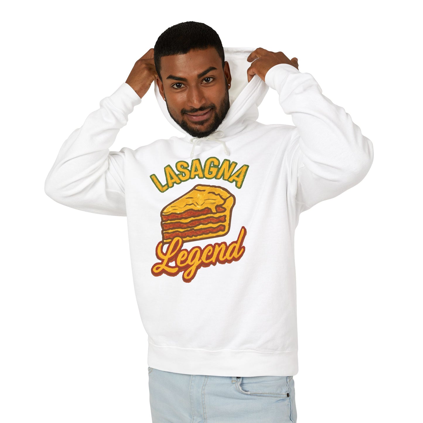 Lasagna Legend Unisex Hoodie - Comfy Sweatshirt for Food Lovers, Great Gift for Chefs, Foodie Apparel, Funny Cooking Wear, Culinary Humor