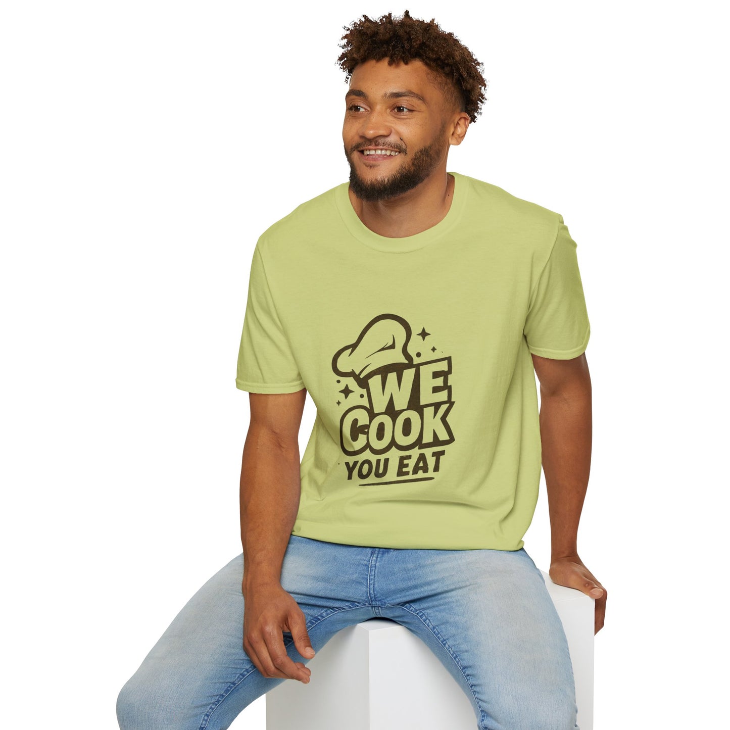 Chef's Humor T-Shirt, Funny Cooking Top, We Cook You Eat Tee, Gift for Foodies, Unisex Kitchen Shirt