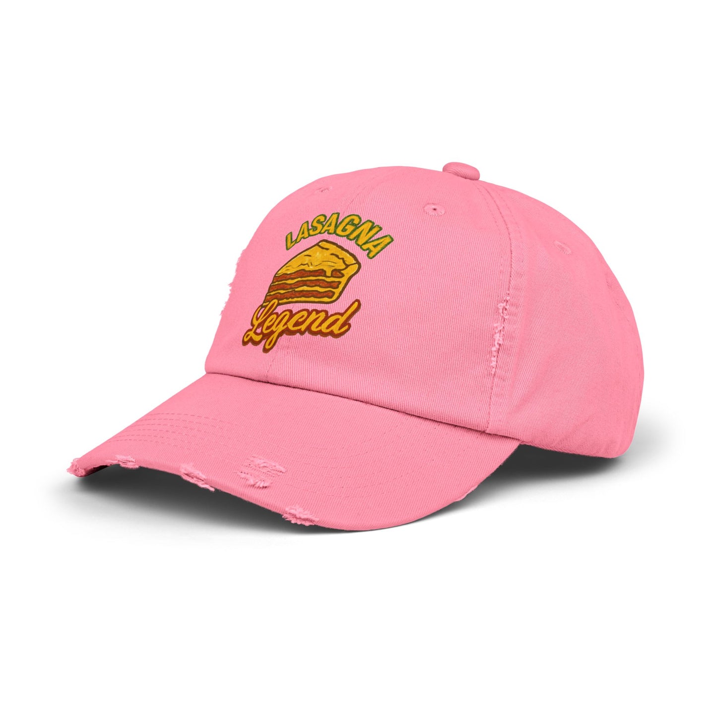 Lasagna Legend Unisex Distressed Cap, Funny Foodie Hat, Cooking Gift, Casual Wear, Culinary Humor, Cap for Food Lovers