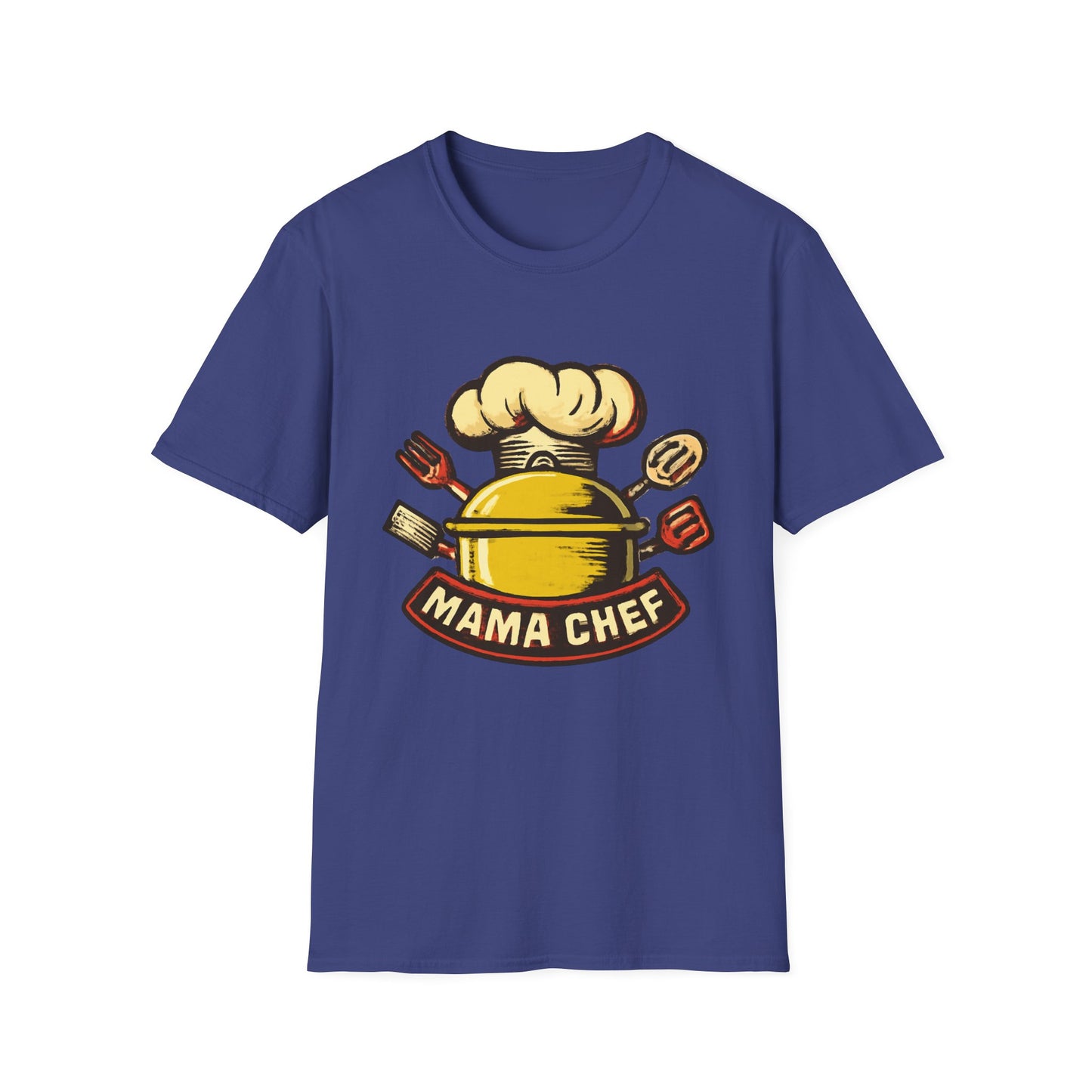 Mama Chef Unisex Softstyle T-Shirt, Cooking Gift, Foodie Apparel, Chef Shirt, Kitchen Lover Tee, Culinary Humor
