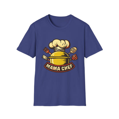 Mama Chef Unisex Softstyle T-Shirt, Cooking Gift, Foodie Apparel, Chef Shirt, Kitchen Lover Tee, Culinary Humor