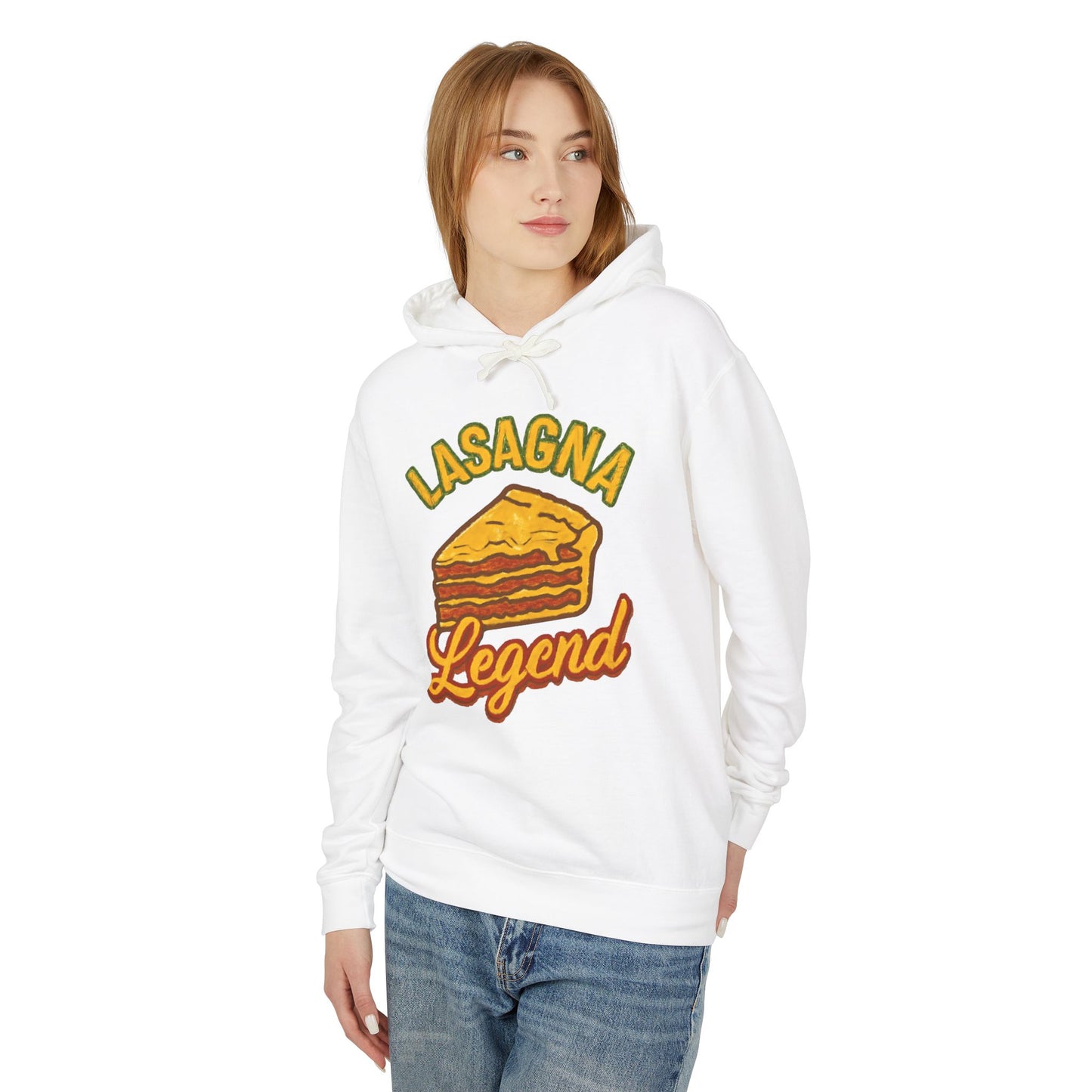 Lasagna Legend Unisex Hoodie - Comfy Sweatshirt for Food Lovers, Great Gift for Chefs, Foodie Apparel, Funny Cooking Wear, Culinary Humor