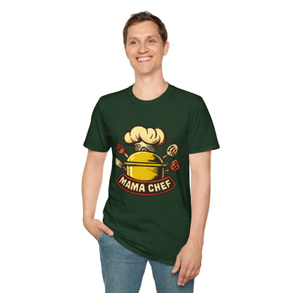 Mama Chef Unisex Softstyle T-Shirt, Cooking Gift, Foodie Apparel, Chef Shirt, Kitchen Lover Tee, Culinary Humor
