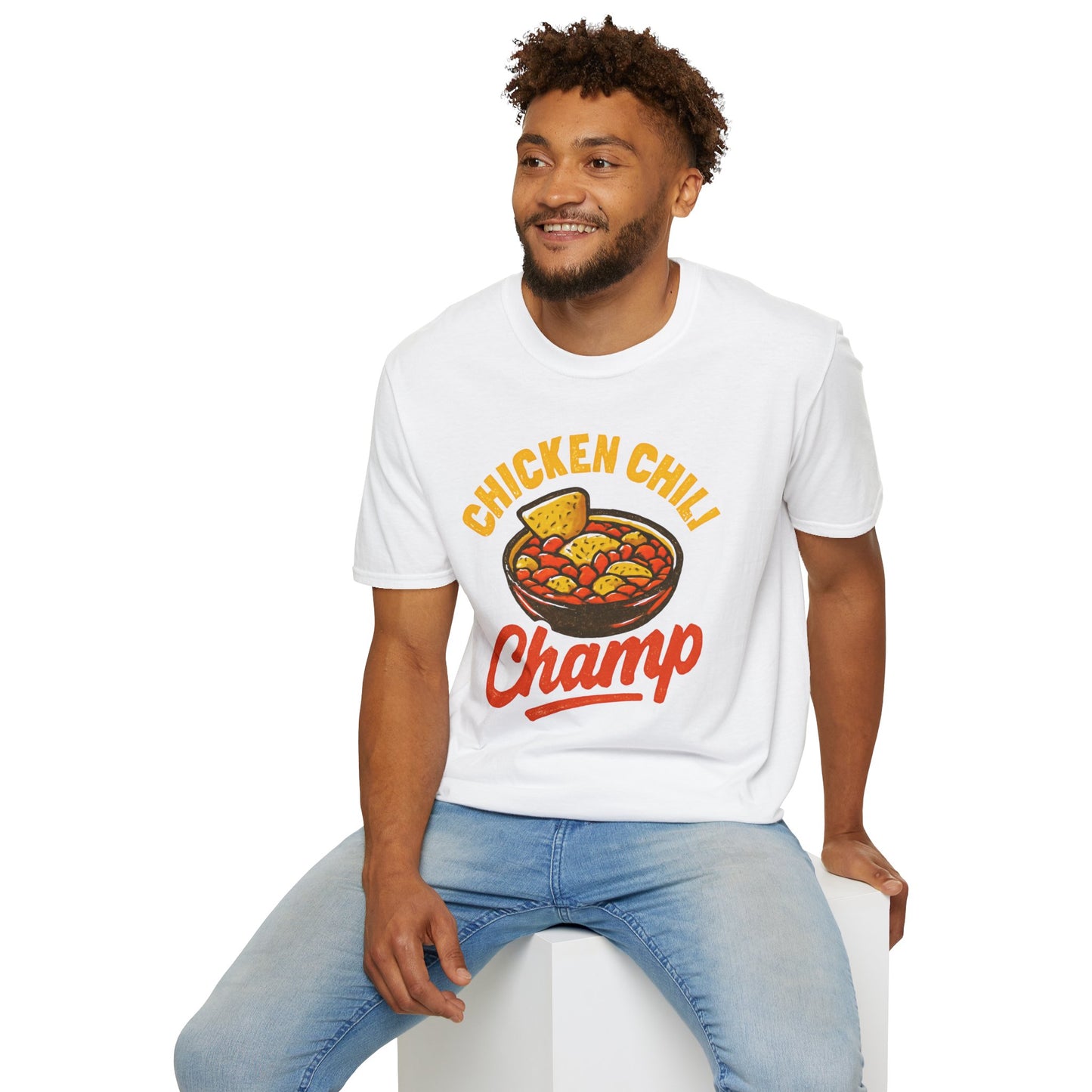 Chicken Chili Champ T-Shirt, Funny Cooking Shirt, Unisex Graphic Tee, Gift for Food Lovers, Casual Wear, Kitchen Humor