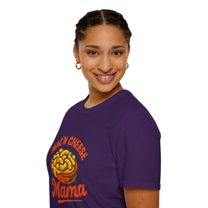 Mac 'n Cheese Mama T-Shirt, Unisex Graphic Tee for Food Lovers, Cute Gift for Moms, Casual Wear, Foodie Appreciation