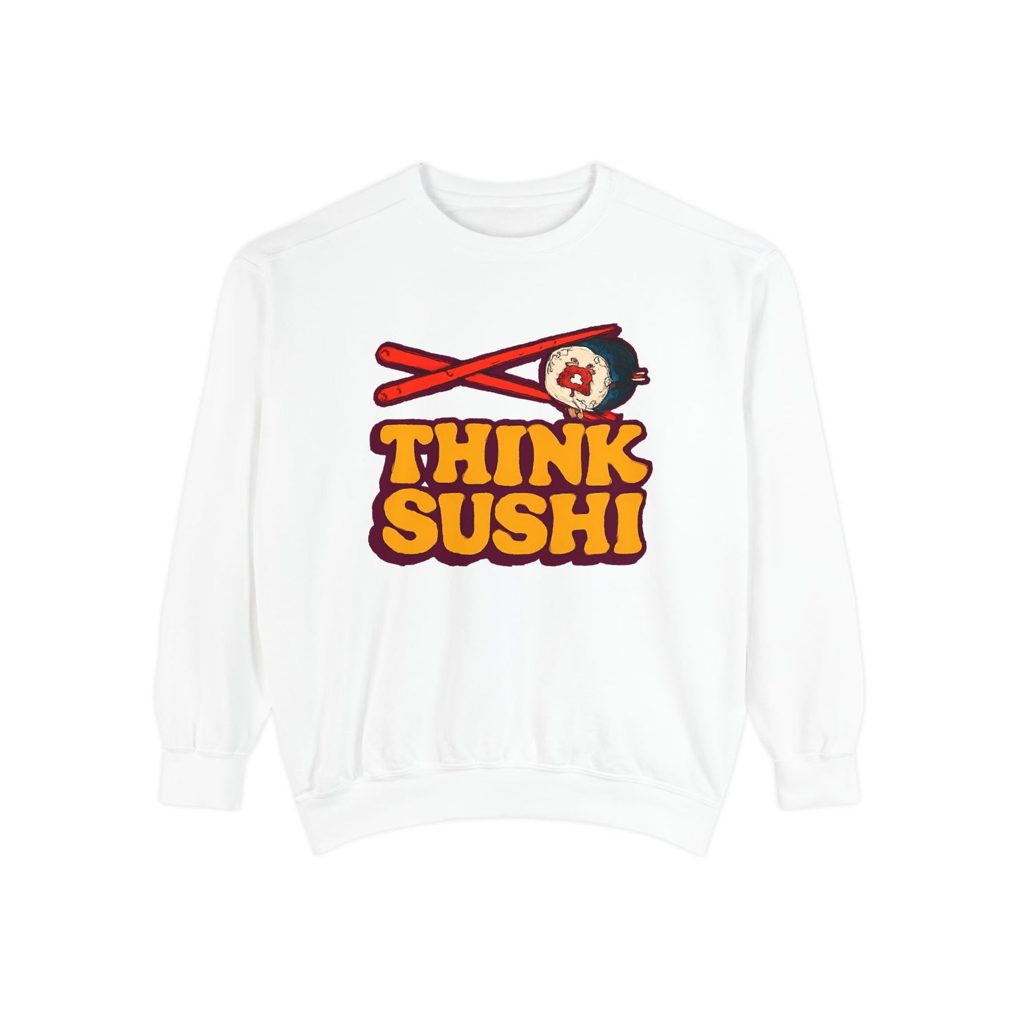 Sushi-Inspired Unisex Sweatshirt - Cozy & Fun, Perfect for Foodies, Casual Wear, Gifts for Sushi Lovers, Food-Themed Apparel