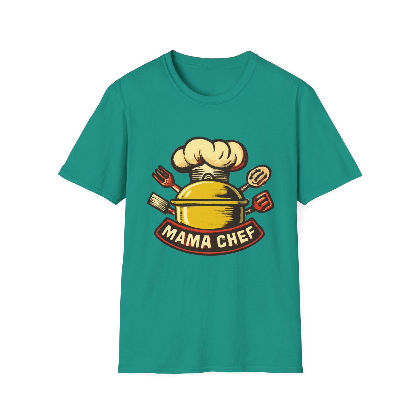 Mama Chef Unisex Softstyle T-Shirt, Cooking Gift, Foodie Apparel, Chef Shirt, Kitchen Lover Tee, Culinary Humor