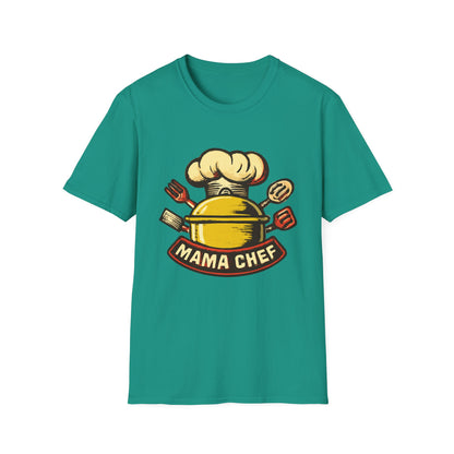 Mama Chef Unisex Softstyle T-Shirt, Cooking Gift, Foodie Apparel, Chef Shirt, Kitchen Lover Tee, Culinary Humor