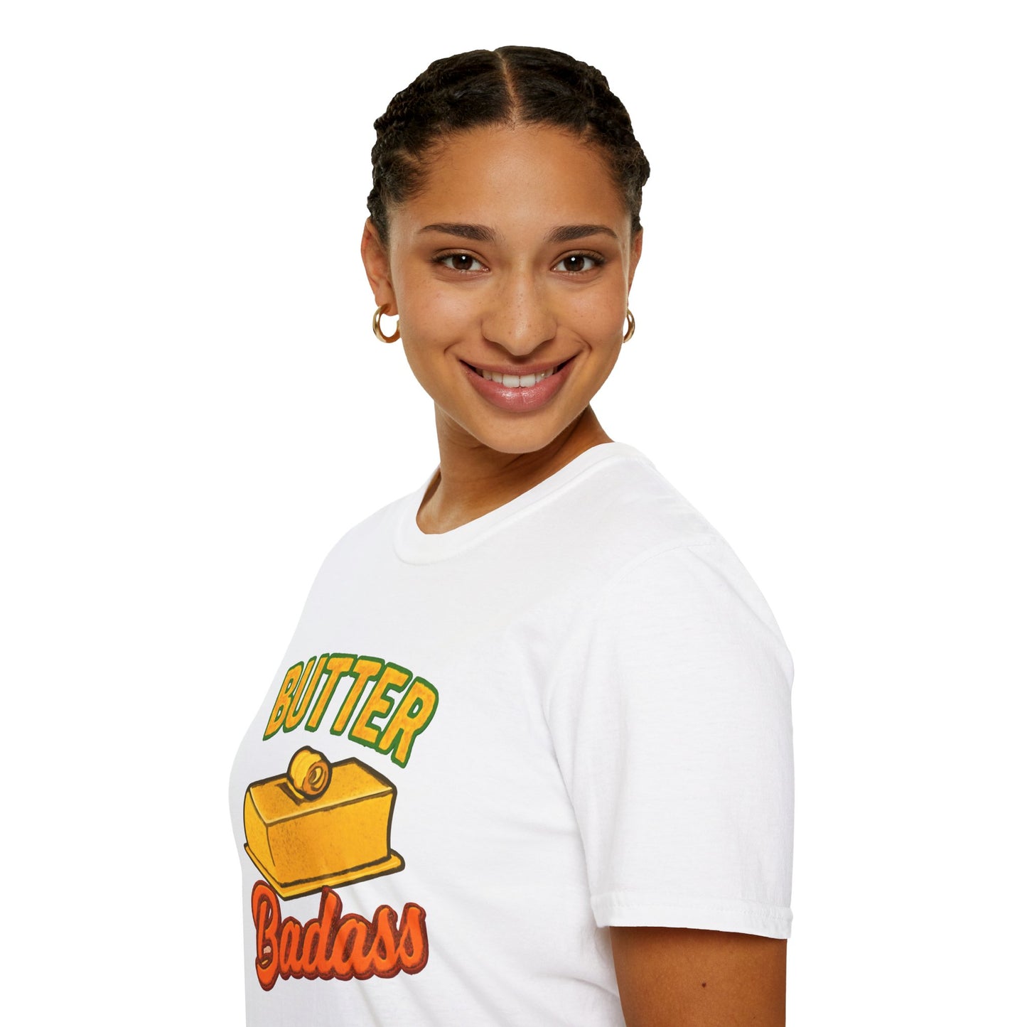 Butter Badass Unisex T-Shirt | Funny Graphic Tee | Casual Wear for Foodies, Unique Gift for Birthdays, Funny Gift, Summer Style