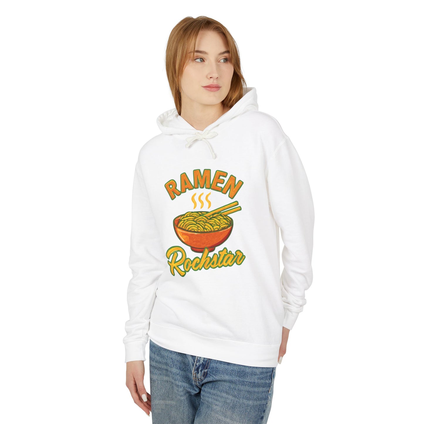 Ramen Rockstar Hoodie | Unisex Lightweight Sweatshirt, Foodie Gift, Fun Fashion, Cozy Wear, Casual Style, Unique Apparel
