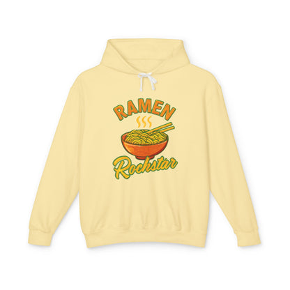Ramen Rockstar Hoodie | Unisex Lightweight Sweatshirt, Foodie Gift, Fun Fashion, Cozy Wear, Casual Style, Unique Apparel