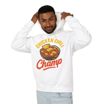 Chicken Chili Champ Unisex Lightweight Hooded Sweatshirt, Perfect for Foodies, Cooking Events, Gifts for Chefs, Winter Wear, Casual Style