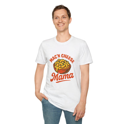 Mac 'n Cheese Mama T-Shirt, Unisex Graphic Tee for Food Lovers, Cute Gift for Moms, Casual Wear, Foodie Appreciation