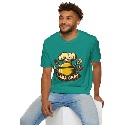 Mama Chef Unisex Softstyle T-Shirt, Cooking Gift, Foodie Apparel, Chef Shirt, Kitchen Lover Tee, Culinary Humor