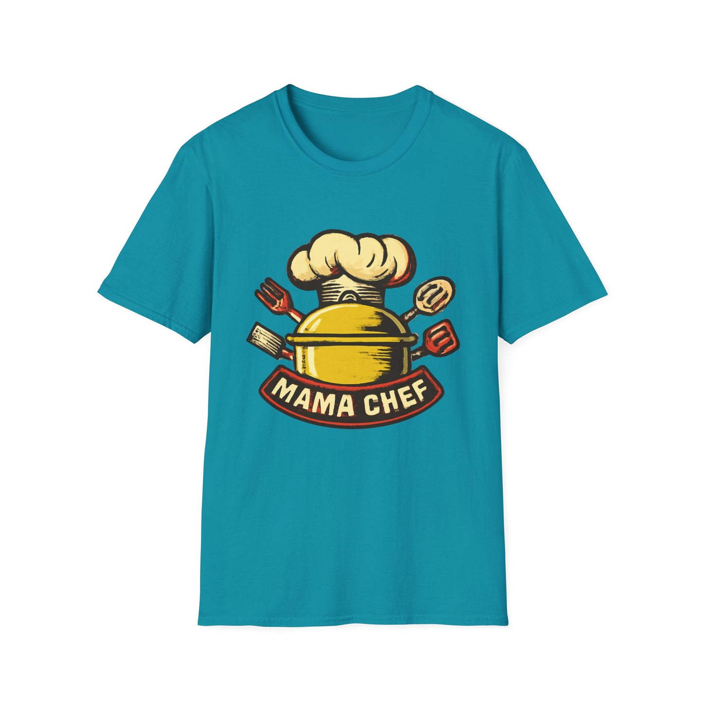Mama Chef Unisex Softstyle T-Shirt, Cooking Gift, Foodie Apparel, Chef Shirt, Kitchen Lover Tee, Culinary Humor