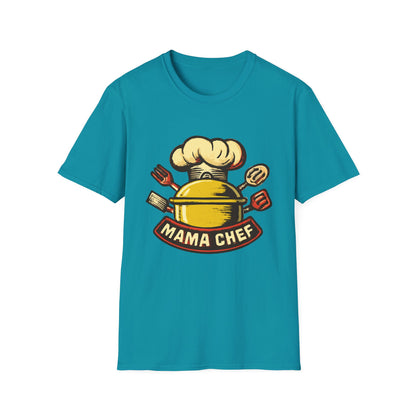 Mama Chef Unisex Softstyle T-Shirt, Cooking Gift, Foodie Apparel, Chef Shirt, Kitchen Lover Tee, Culinary Humor