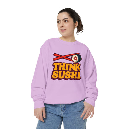 Sushi-Inspired Unisex Sweatshirt - Cozy & Fun, Perfect for Foodies, Casual Wear, Gifts for Sushi Lovers, Food-Themed Apparel