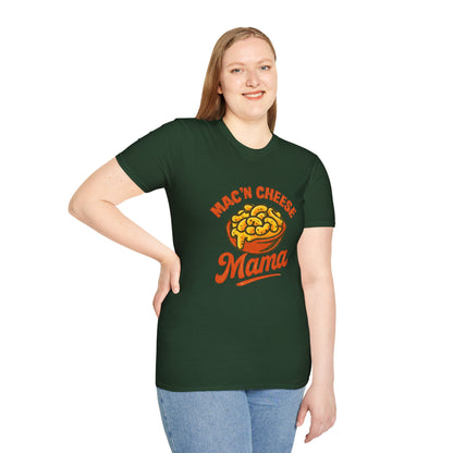 Mac 'n Cheese Mama T-Shirt, Unisex Graphic Tee for Food Lovers, Cute Gift for Moms, Casual Wear, Foodie Appreciation