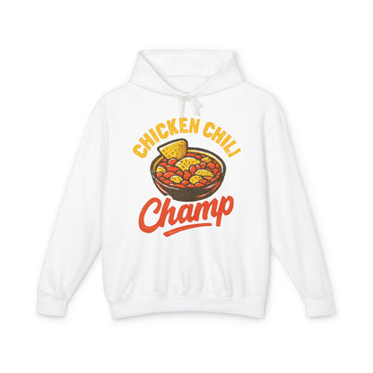 Chicken Chili Champ Unisex Lightweight Hooded Sweatshirt, Perfect for Foodies, Cooking Events, Gifts for Chefs, Winter Wear, Casual Style