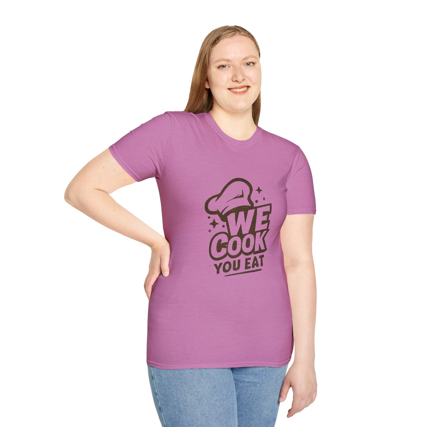 Chef's Humor T-Shirt, Funny Cooking Top, We Cook You Eat Tee, Gift for Foodies, Unisex Kitchen Shirt