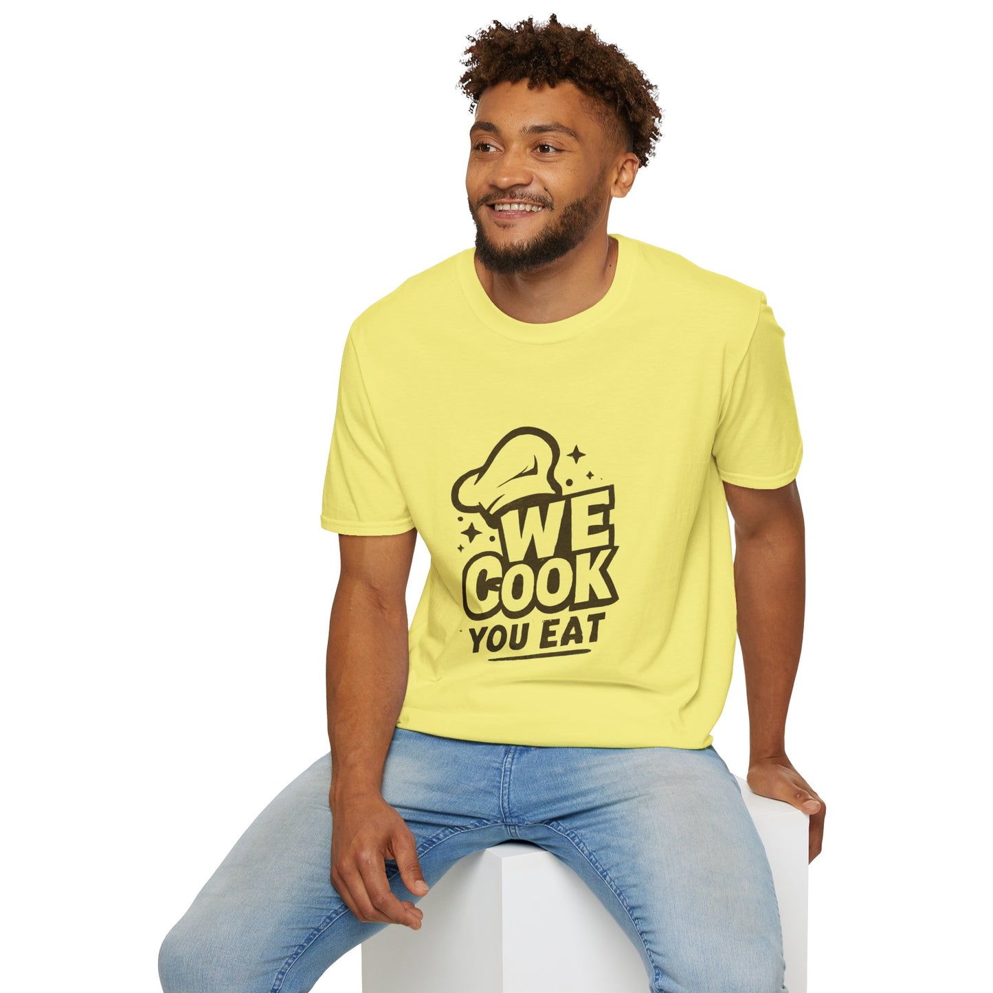 Chef's Humor T-Shirt, Funny Cooking Top, We Cook You Eat Tee, Gift for Foodies, Unisex Kitchen Shirt