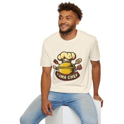 Mama Chef Unisex Softstyle T-Shirt, Cooking Gift, Foodie Apparel, Chef Shirt, Kitchen Lover Tee, Culinary Humor