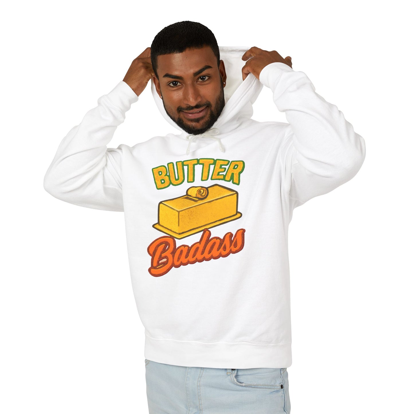 Butter Badass Hoodie - Fun Unisex Lightweight Sweatshirt, Gifts for Foodies, Casual Wear, Birthday, Kitchen Humor