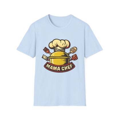 Mama Chef Unisex Softstyle T-Shirt, Cooking Gift, Foodie Apparel, Chef Shirt, Kitchen Lover Tee, Culinary Humor