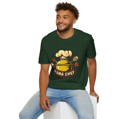 Mama Chef Unisex Softstyle T-Shirt, Cooking Gift, Foodie Apparel, Chef Shirt, Kitchen Lover Tee, Culinary Humor