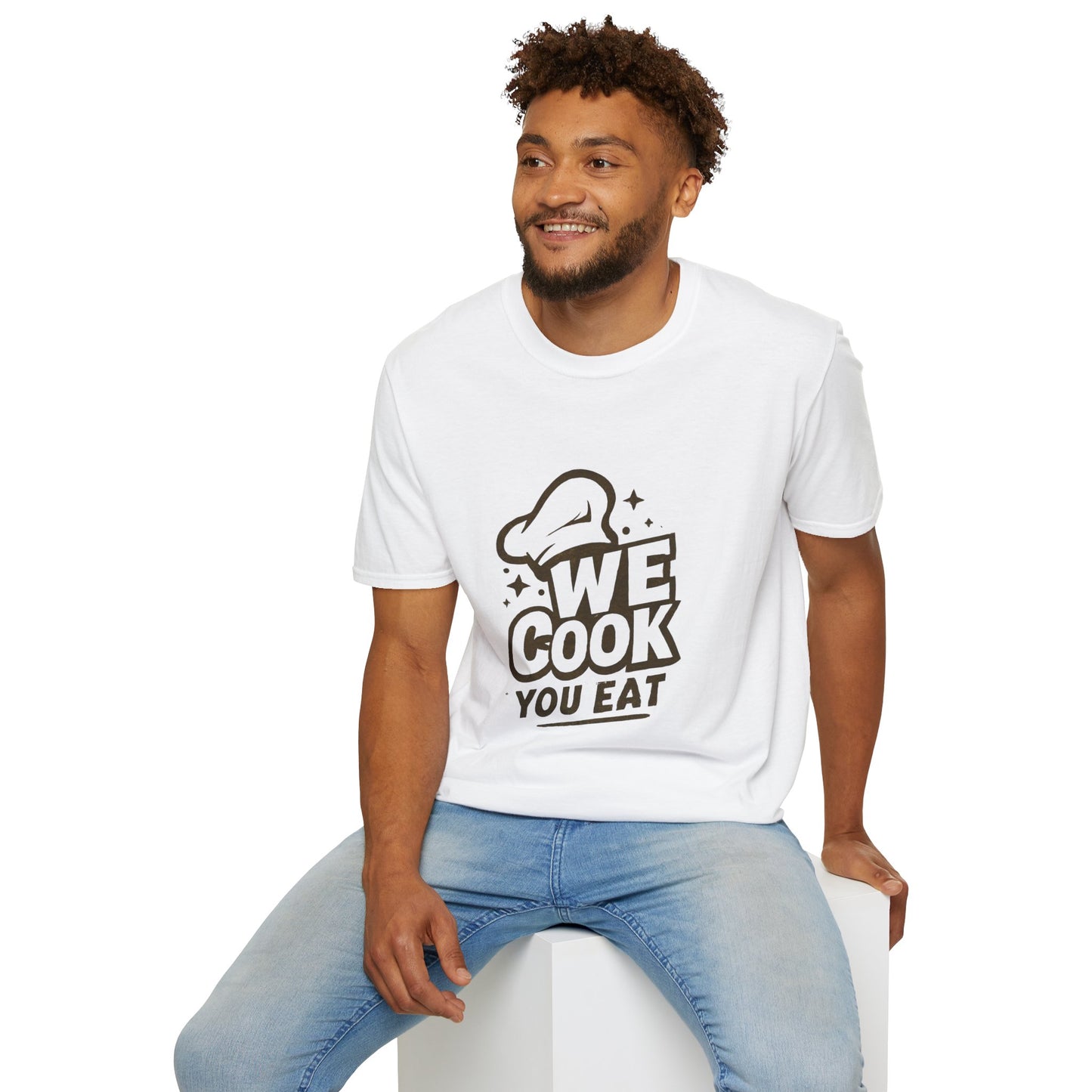 Chef's Humor T-Shirt, Funny Cooking Top, We Cook You Eat Tee, Gift for Foodies, Unisex Kitchen Shirt