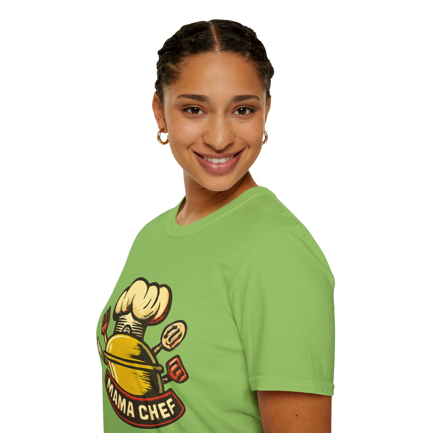 Mama Chef Unisex Softstyle T-Shirt, Cooking Gift, Foodie Apparel, Chef Shirt, Kitchen Lover Tee, Culinary Humor