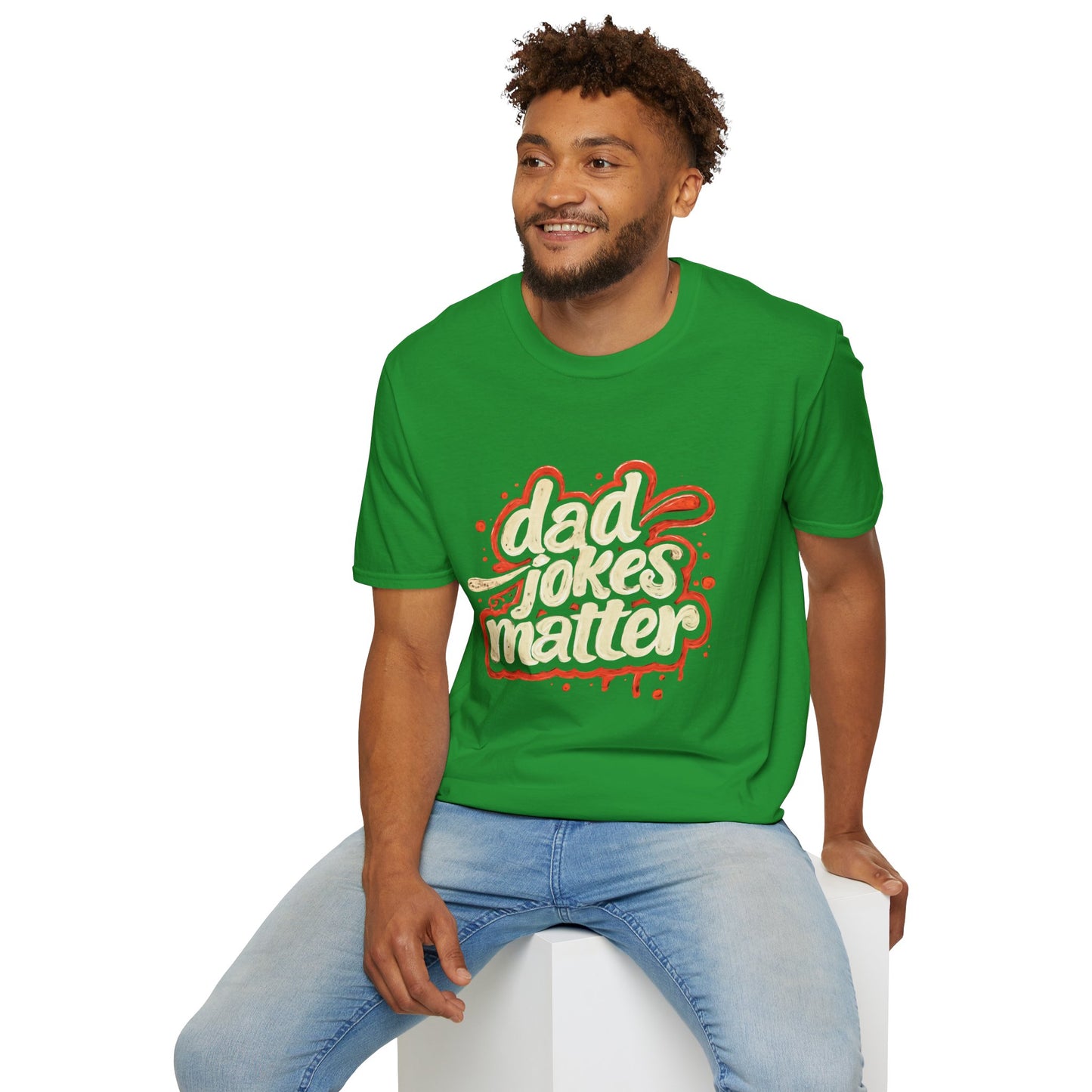 Dad Jokes Matter T-Shirt - Funny Gift for Dads, Father’s Day Apparel, Unisex Softstyle Tee, Humorous Dad T-Shirt, Casual Wear